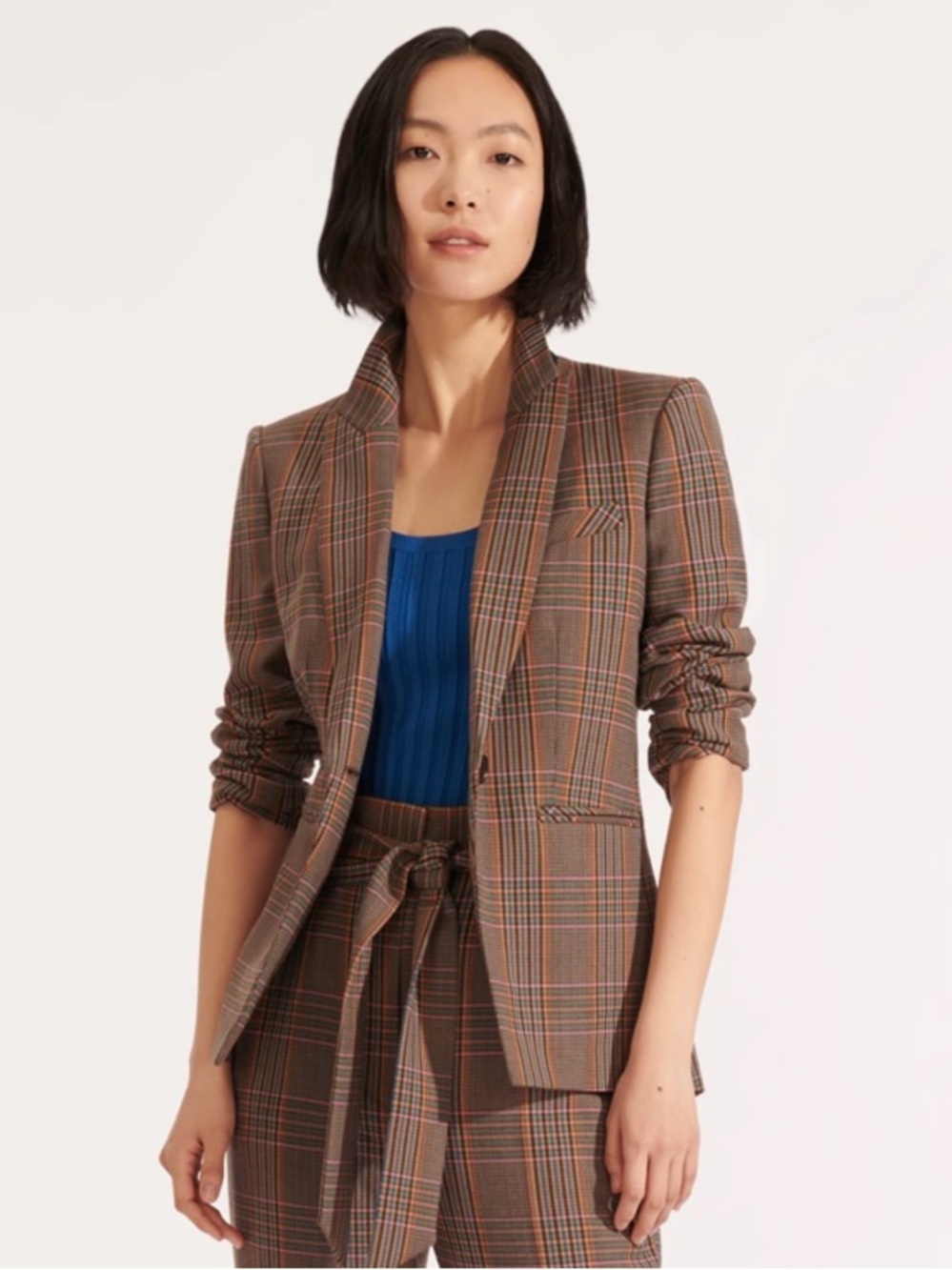 Veronica Beard Gia Dickey Jacket Plaid Blazer Cutaway Size 4